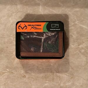 Realtree Xtra Green Camo Wallet with Brown Trim